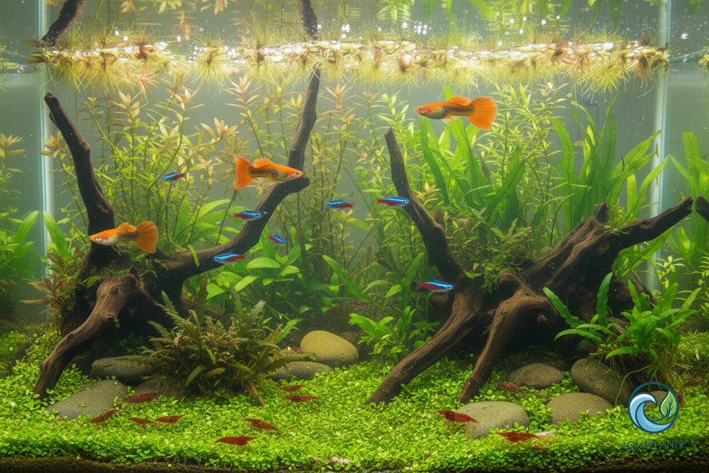 Guppy - Blonde Red Tuxedo guppy fish — Aquaplantz Canada